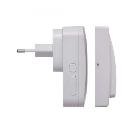 Campanello Senza Fili Bianco | Pulsante Senza Batterie, 36 Melodie, 180mt | EMOS P5729