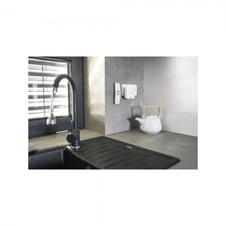 Campanello Senza Fili Bianco | Pulsante Senza Batterie, 36 Melodie, 180mt | EMOS P5729