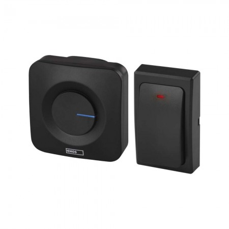 campanello senza fili nero EMOS P5729B pulsante senza batteria