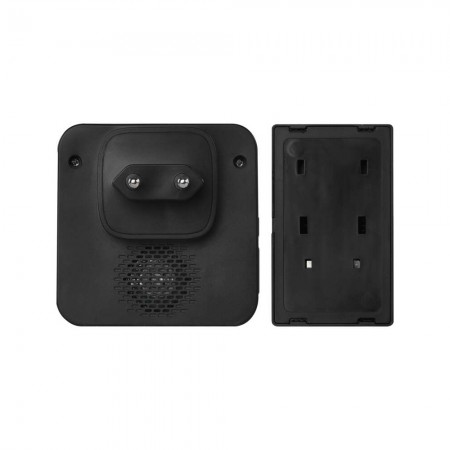 Campanello Senza Fili Nero | Pulsante Senza Batterie, 36 Melodie, 180mt | EMOS P5729B