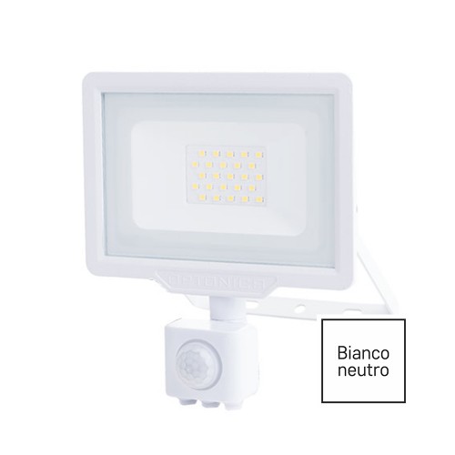 FARO LED 20W 4500K BIANCO C/SENSORE MOVIMENTO OPTONICA 5934
