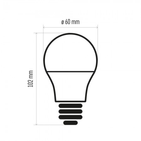 SET 3 LAMPADINE LED E27 8.5W (60W) 2700K 806LM GOCCIA EMOS ZQ5140.3