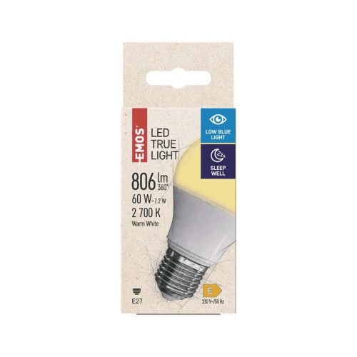 Lampadina LED E27 7.2W (60W) 2700K...