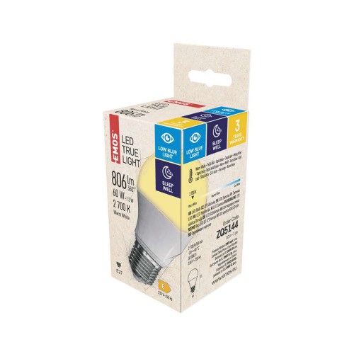 Lampadina LED E27 7.2W (60W) 2700K...