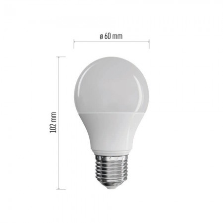 Lampadina LED E27 7.2W (60W) 2700K goccia filtro luce blu True Light ZQ5144