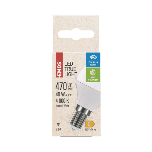 Lampadina LED E14 4.2W (40W) 4000K...