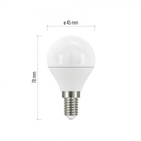Lampadina LED E14 4.2W (40W) 4000K sfera filtro luce blu True Light ZQ1226