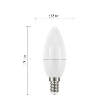 Lampadina LED E14 4.2W (40W) 2700K oliva filtro luce blu True Light ZQ3224