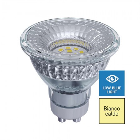 lampadina LED GU10 4.8W (47W) 2700K filtro luce blu True Light ZQ8355