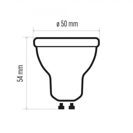 lampadina LED GU10 4.8W (47W) 2700K filtro luce blu True Light ZQ8355