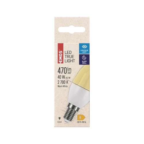 Lampadina LED E14 4.2W (40W) 2700K...
