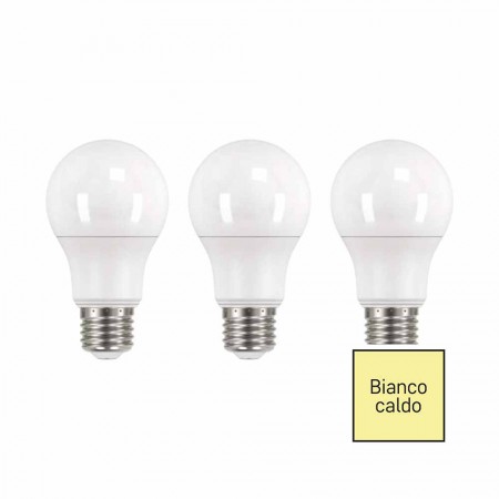 Pack 3 Lampadine LED 10.5W (75W) 2700k: Risparmio e Luminosità | Emos ZQ5150.3