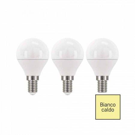 SET 3 LAMPADINE LED SFERA 5W E14 2700K 470LM EMOS ZQ1220.3