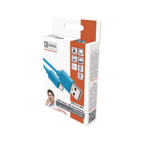 Cavo micro USB 1m celeste – USB-A a...