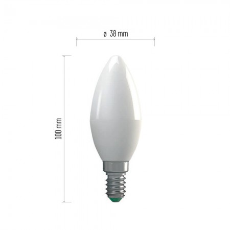 LAMPADINA LED OLIVA 4.1W (32W) E14 2700K 350LM EMOS ZQ3210