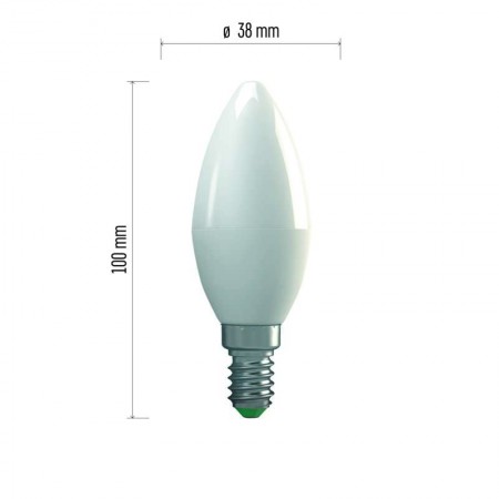 LAMPADINA LED OLIVA 4.1W (32W) E14 4000K 350LM EMOS ZQ3211