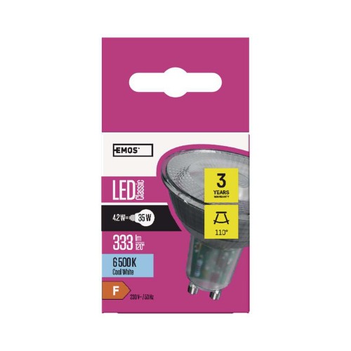 Lampadina LED GU10 4,2W (35W) 6500k -...