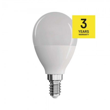 LAMPADINA LED SFERA 7.3W (60W) E14 6500K 806LM EMOS ZQ1232