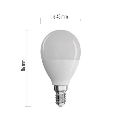 LAMPADINA LED SFERA 7.3W (60W) E14...