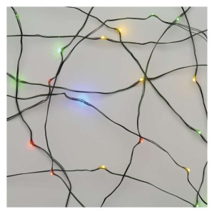 Catena LED multicolor 40 luci colorate 4 metri filo verde timer automatico interno esterno IP44 alberi casa festa EMOS D3AM01 2