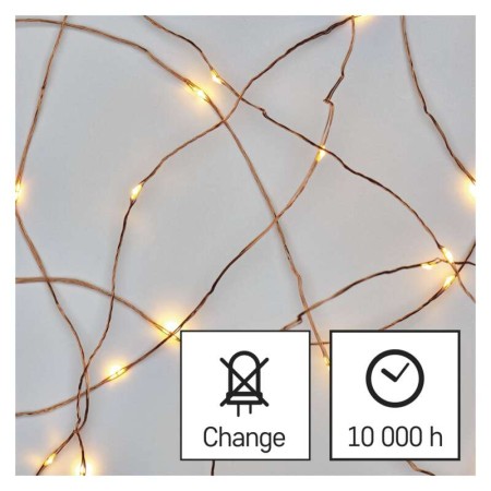 Catena LED Filo Rame Nano: 40 LED Caldi, 4m, Interno Esterno | EMOS D3AW01