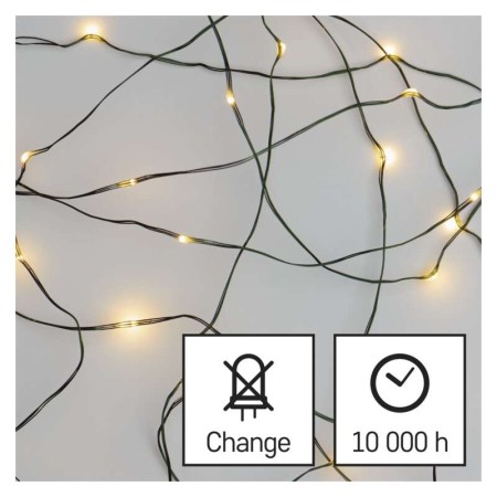 Catena LED Filo Verde: 40 Luci Calde Timer 4m | EMOS D3AW03