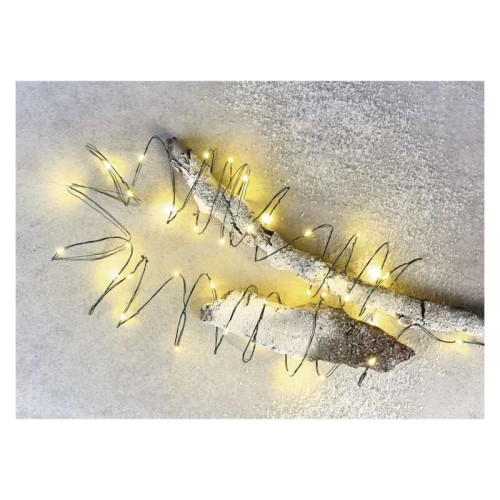Catena LED Filo Verde: 40 Luci Calde...