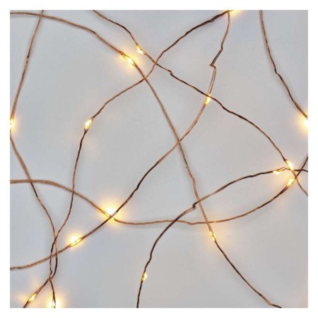 Catena LED Batteria Nano: 10 LED Bianco Caldo, Filo Rame, Timer | EMOS D3AW06