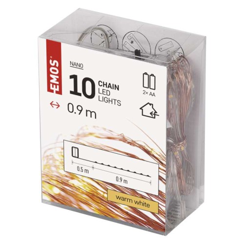 Catena LED Batteria Nano: 10 LED...