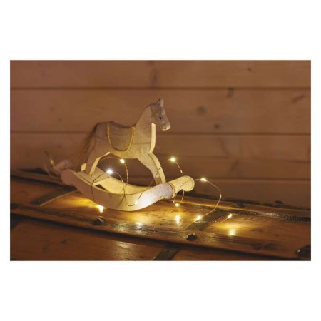 Catena LED Batteria Nano: 10 LED Bianco Caldo, Filo Rame, Timer | EMOS D3AW06