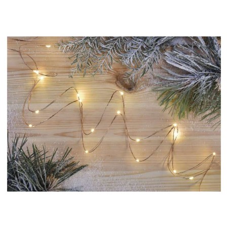 Catena LED Batteria Nano: 10 LED Bianco Caldo, Filo Rame, Timer | EMOS D3AW06