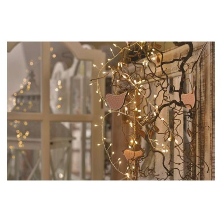 Catena NANO CLUSTER a Batterie: 100 LED Luce Calda, Filo Oro | Emos D3FW01