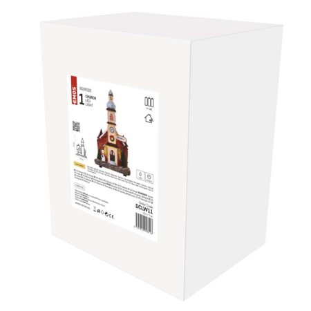 Chiesetta Natalizia LED a Batterie con Luce Bianca Calda | Emos DCLW11