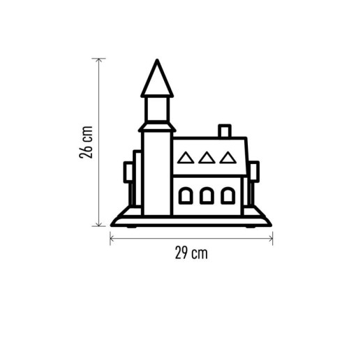 Chiesetta Innevata 6 LED a Batteria...