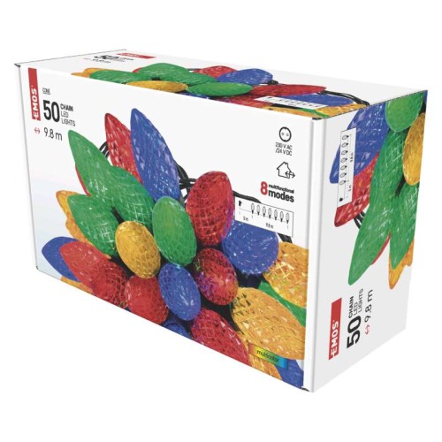 CATENA LUMINOSA 50 LED PIGNA...