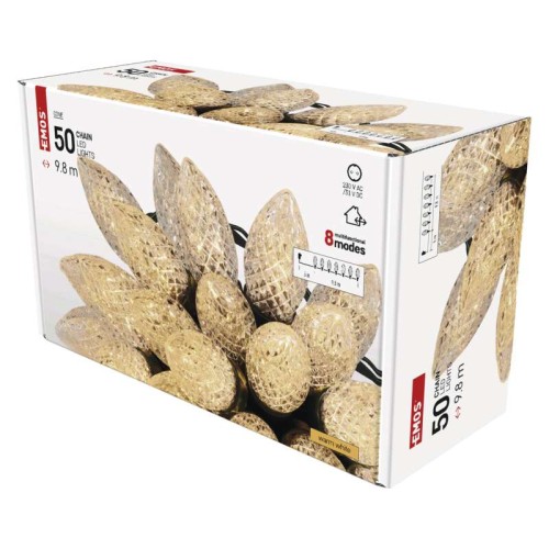 CATENA LUMINOSA 50 LED PIGNA LUCE...