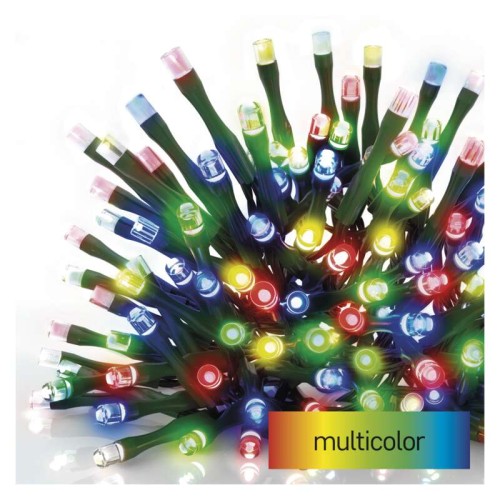 CATENA LUMINOSA 120 LED MULTICOLOR 12MT C/TIMER IP44 INTERNO ESTERNO