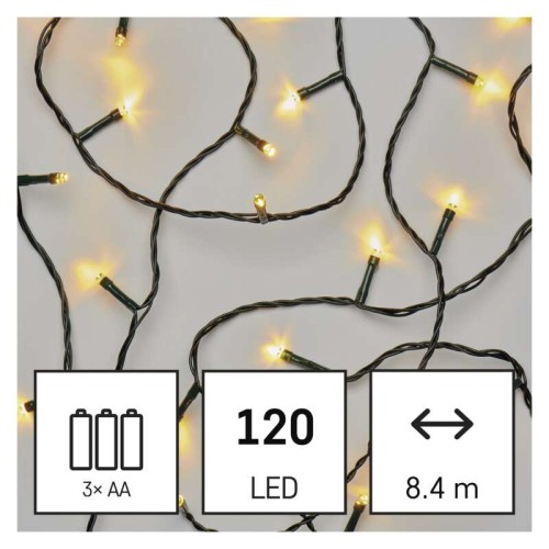 CATENA LUMINOSA 120 LED LUCE BIANCA...