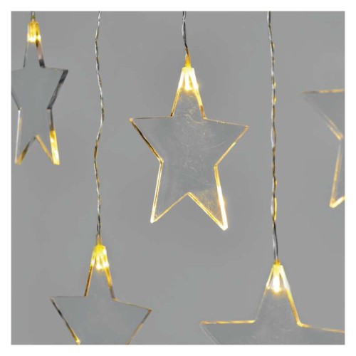 Tenda natalizia LED 8 Stelle Luci Calde, 45x84 cm, Interno Esterno | Emos DCGW02