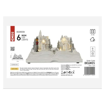 VILLAGGIO NATALIZIO LIBRO LED H12,5 CM A BATTERIE DA INTERNO