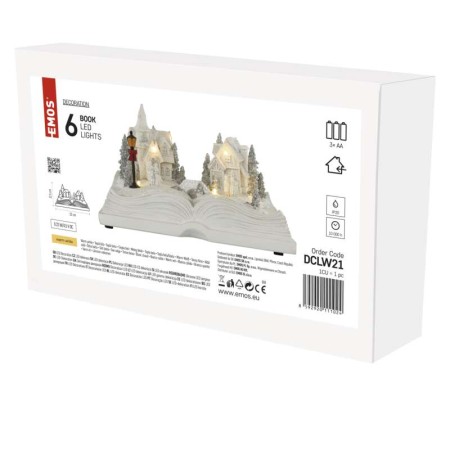 VILLAGGIO NATALIZIO LIBRO LED H12,5 CM A BATTERIE DA INTERNO