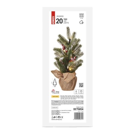 ALBERO DI NATALE 20 LED H. 52CM A BATTERIE C/TIMER DAINTERNO