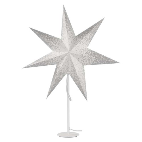 Stella di Natale Bianca in Carta su Supporto - Illumina la Magia delle Feste | Emos DCAZ1