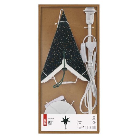 Stella di Natale Verde in Carta su Supporto - Illumina la Magia delle Feste | Emos DCAZ13