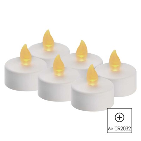 Candeline LED decorative Bianche conf. 6 pz a Batterie | Emos DCCV11