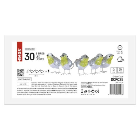 5 UCCELLINI LED LUCE FREDDA  IP44 INTERNO ESTERNO