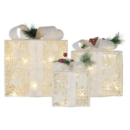 Decorazione Natalizia LED 3 Scatole Regalo con Decorazioni, Luce Bianca Calda e Timer | Emos DCFC27