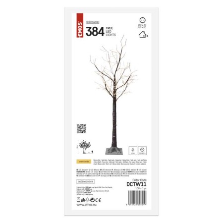ALBERO 380 LED LUCE BIANCA CALDA H 180 CM  DA INTERNO ESTERNO