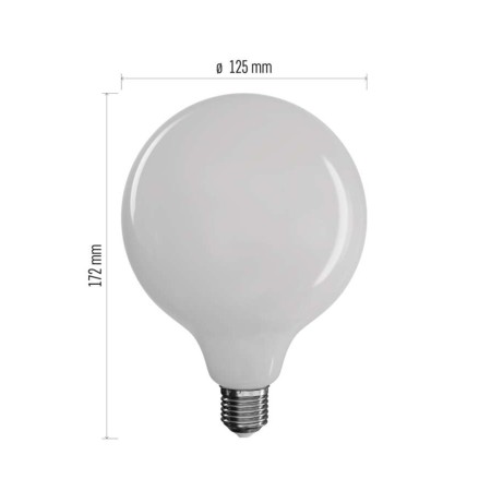 Globo LED filamento d.125 11W (100W) 2700K vetro opale |  Emos ZF2160