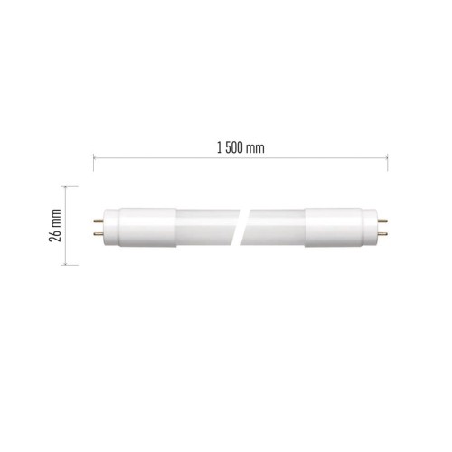 TUBO LED T8 24W 2400LM IN VETRO 6500K...